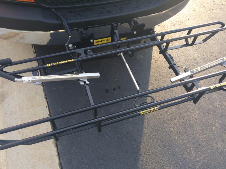 Bike Rack horizontal position ready for loading bike